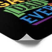 Best Gay Dad Ever Cute Funny Gay Pride van Son Poster (Hoek)