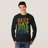 Best Gay Dad Ever Cute  Gay Pride from Son Daughte T-shirt (Voorkant volledig)