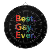 Best Gay Ever LGBT Rainbow Flag Dartbord (Voorkant)