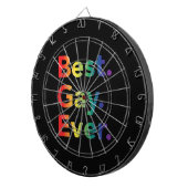 Best Gay Ever LGBT Rainbow Flag Dartbord (Voorkant Rechts)