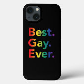 Best Gay Ever LGBT Rainbow Flag iPhone Case (Achterkant)