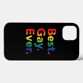 Best Gay Ever LGBT Rainbow Flag iPhone Case (Achterkant (horizontaal))
