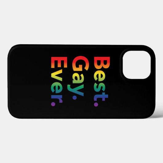 Best Gay Ever LGBT Rainbow Flag iPhone Case (Achterkant (horizontaal))