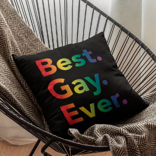 Best Gay Ever LGBT Rainbow Flag Kussen