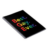 Best Gay Ever LGBT Rainbow Flag Notitieboek (Rechterzijde)