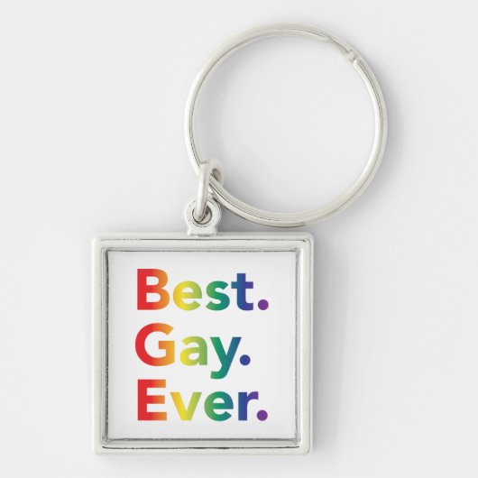 Best Gay Ever LGBT Rainbow Flag Sleutelhanger (Voorkant)