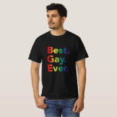 Best Gay Ever LGBT Rainbow Flag T-Shirt (Voorkant volledig)