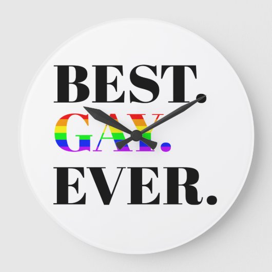 Best Gay Ever MLM Pride Grote Klok (Voorkant)