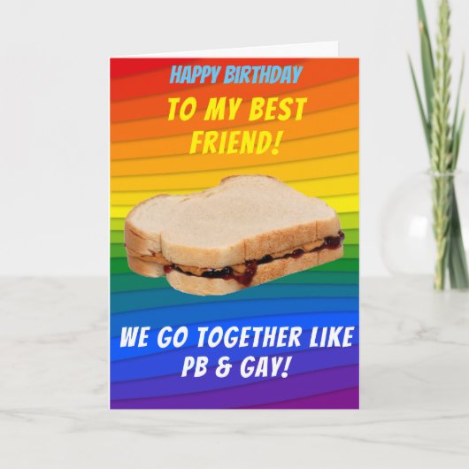 Best Gay Friend Birthday Kaart (Voorkant)
