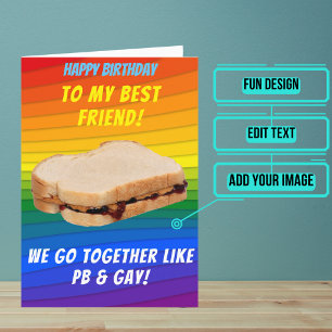 Best Gay Friend Birthday Kaart
