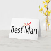 Best Gay Man Wedding Kaart (Gele Bloem)