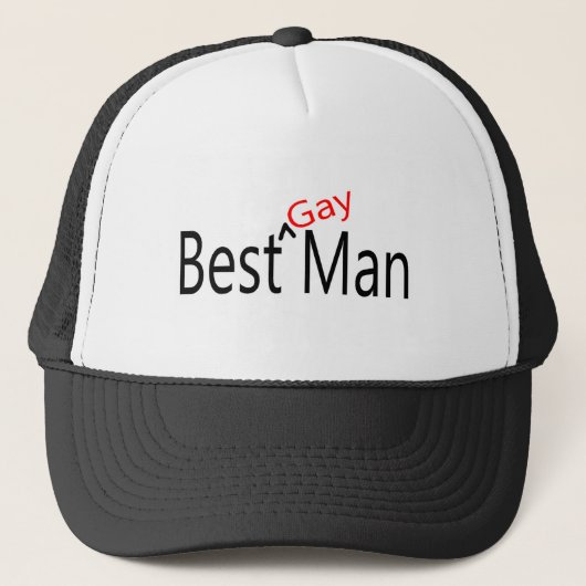 Best Gay Man Wedding Trucker Pet (Voorkant)
