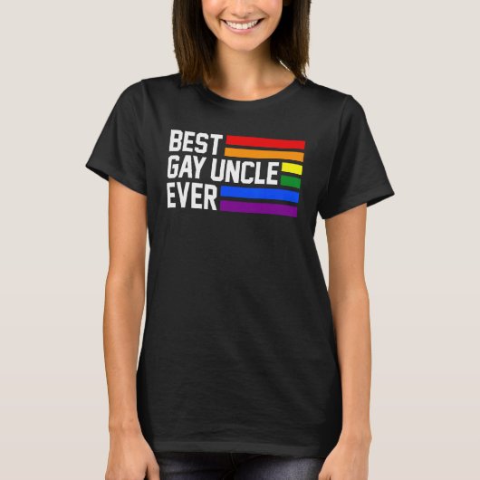 best gay uncle ever LGBTQ Gay Pride T-shirt (Voorkant)