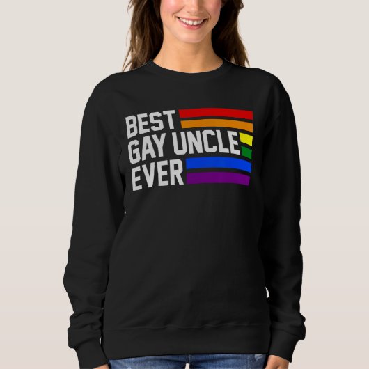best gay uncle ever LGBTQ Gay Pride Trui (Voorkant)