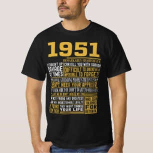 Best geboren in 1951 Feiten voor Mannen, vrouwen, T-shirt