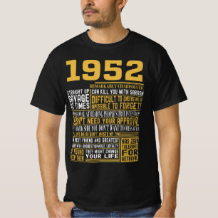Best geboren in 1952 Feiten voor Mannen, vrouwen,  T-shirt