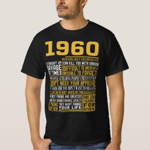 Best geboren in 1960 Feiten voor Mannen, vrouwen,  T-shirt