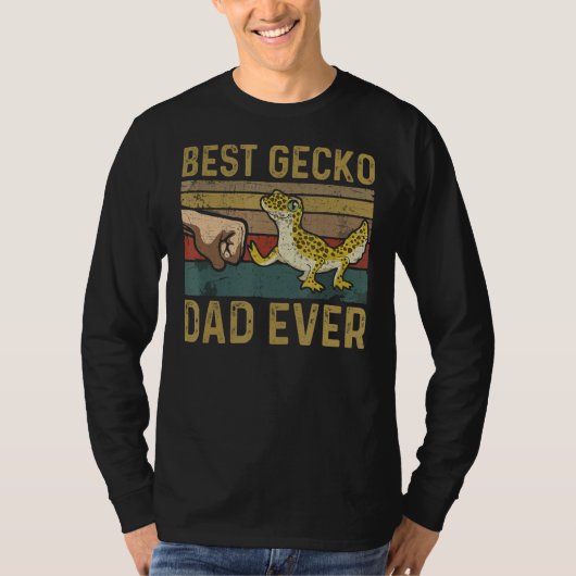 Best Gecko Dad Ever Lizard Leopard Gecko T-shirt (Voorkant)