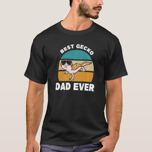 Best Gecko Dad Oog Reptile Pet Lizard Leopard Ge T-shirt (Voorkant)
