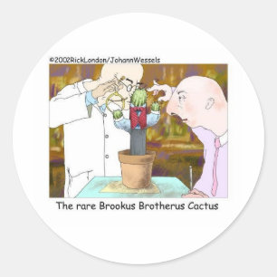 Best-Geklede Cactus Grappige Cadeaus & Verzamelaar Ronde Sticker