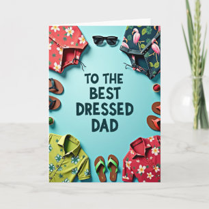 Best geklede papa zomerkaart kaart