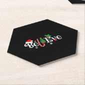 BEST GELOOF KERSTPYJAMA SHIRT OOIT KERSTMIS KARTONNEN ONDERZETTERS (Schuin)