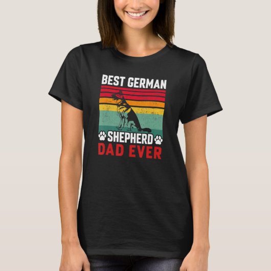 Best German Shepherd Dad Ever Daddy  Dog  Owner 1 T-shirt (Voorkant)