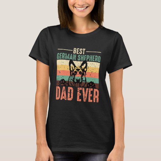 Best German Shepherd Dad Ever Dog   Cute Father`s  T-shirt (Voorkant)