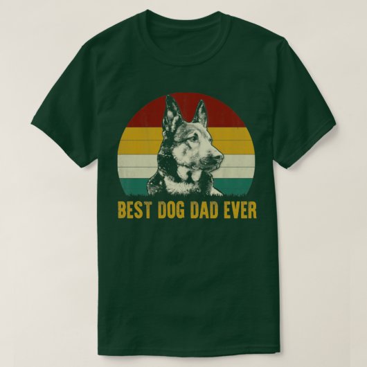 Best German Shepherd Dog Dad Ever Funny Fathers Da T-shirt (Design voorkant)