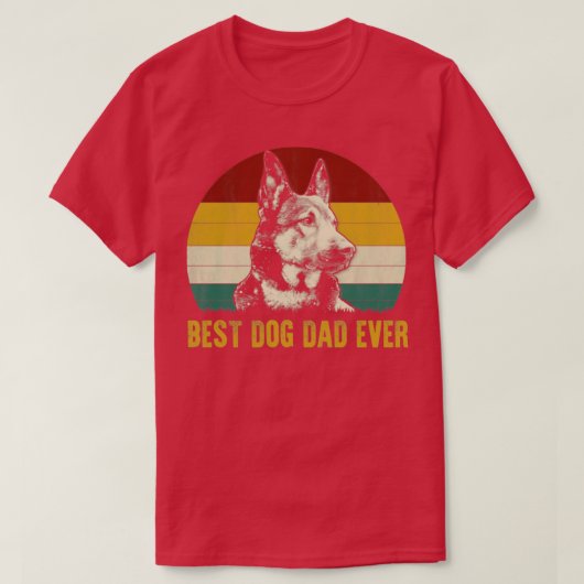 Best German Shepherd Dog Dad Ever Funny Fathers Da T-shirt (Design voorkant)