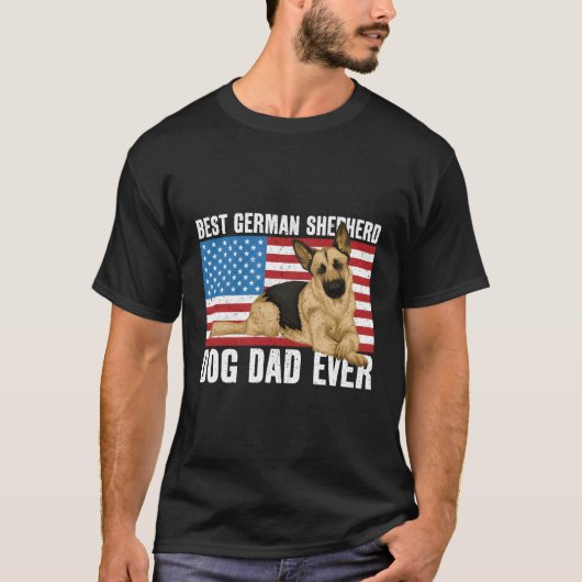 Best German Shepherd Dog Dad Ever T-shirt (Voorkant)