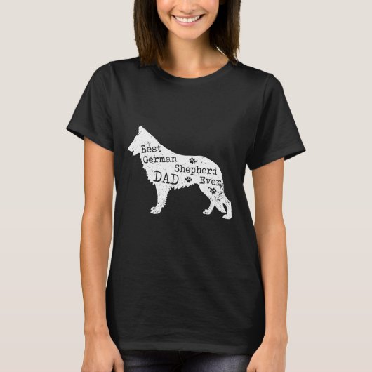 Best German Shepherd Dog Dad Ever T-shirt (Voorkant)