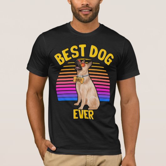 Best German Shepherd Dog Ever Retro T-shirt (Voorkant)