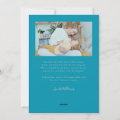 Best Gift Aqua Peach Valentines Day Photo Feestdagenkaart (Achterkant)