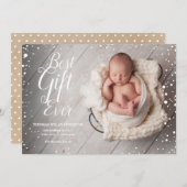 Best Gift Ever Baby Kerstwinter Aankondiging (Voorkant / Achterkant)