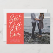 Best Gift Ever Baby Pregnancy Holiday Foto Feestdagenkaart (Voorkant)