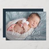 BEST GIFT EVER | geboortenbekendmakingskaart Aankondiging (Voorkant / Achterkant)