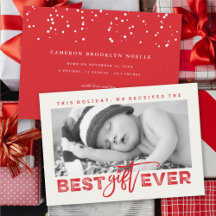 Best Gift Ever Grunge Typography New Baby Photo