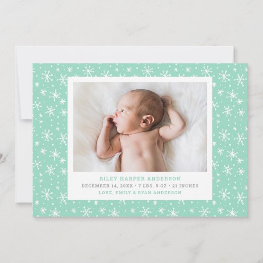 Best Gift Ever Holiday Multiple Photo Birth Aankondiging (Achterkant)