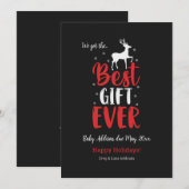 Best Gift Ever Holiday Pregncard Feestdagenkaart (Voorkant / Achterkant)