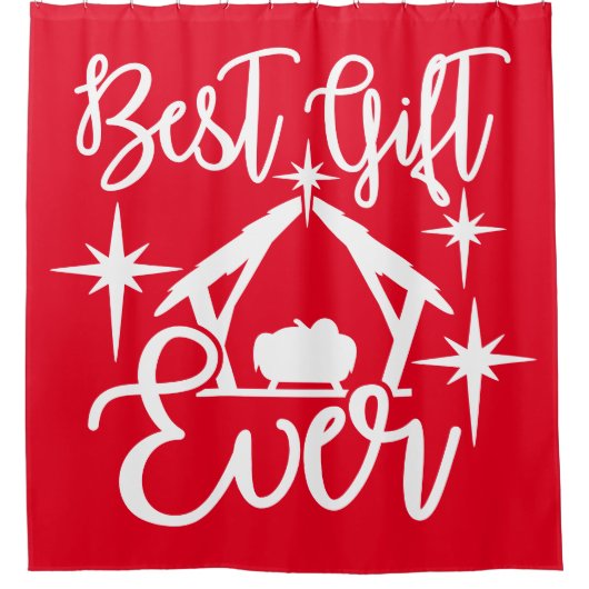 Best Gift Ever Natitivity Scène Douchegordijn (Voorkant)