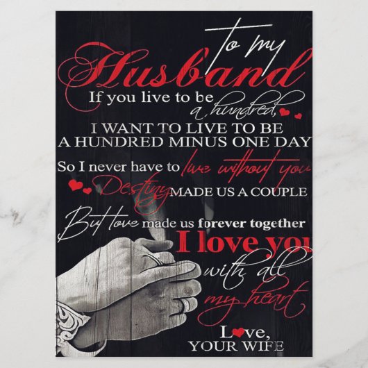 Best Gift For Husband | To My Husband Quotes Menu