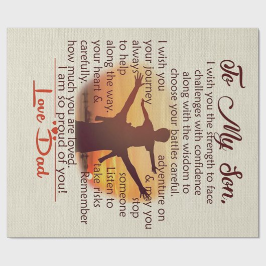 Best Gift For Son | To My Son Quotes Cadeaupapier (Vlak)