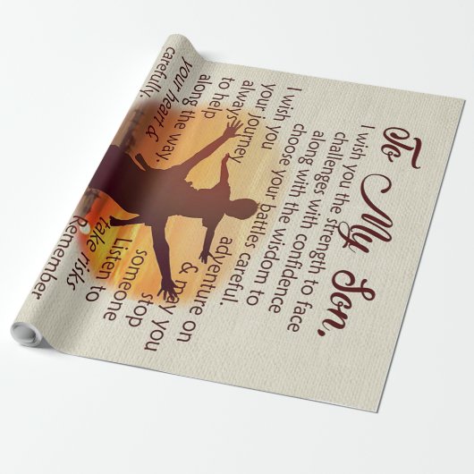 Best Gift For Son | To My Son Quotes Cadeaupapier (Uitgerold)
