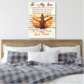 Best Gift For Son | To My Son Quotes Canvas Afdruk (Insitu (Slaapkamer))