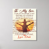 Best Gift For Son | To My Son Quotes Canvas Afdruk (Voorkant)