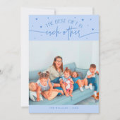 Best Gift Icy Blue Valentines Day Photo Feestdagenkaart (Voorkant)