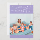 Best Gift Lilac Valentines Day Photo Feestdagenkaart (Voorkant)