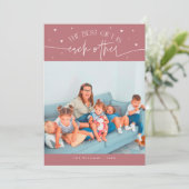 Best Gift Pink Valentines Day Photo Feestdagenkaart (Staand voorkant)