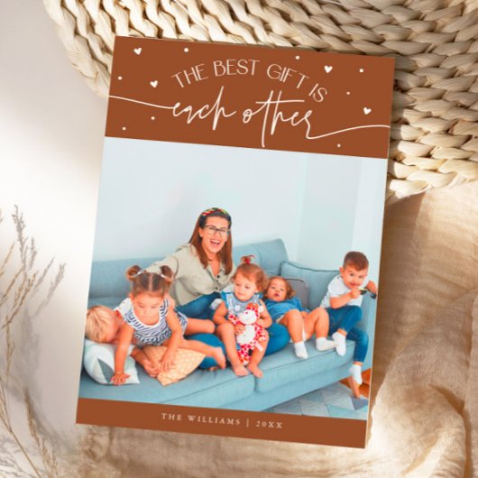 Best Gift Terracotta Valentines Day Photo Feestdagenkaart